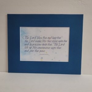 Hand-lettered Calligraphy Print - The Lord bless thee - Numbers 6:24-25 - Inspired Word Calligraphy