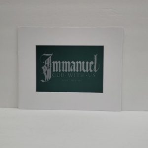 Hand-lettered Calligraphy Print - Immanuel - God with us - Matthew 1:23 - Inspired Word Calligraphy