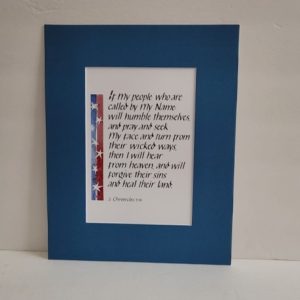 Hand-lettered Calligraphy Print - If My people who are called by My Name - 2 Chronicles 7:14 - Inspired Word Calligraphy