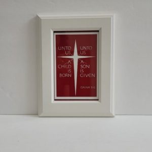 Hand-lettered Calligraphy Print - Unto Us a Child is Born - Isaiah 9:6 - Inspired Word Calligraphy